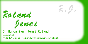 roland jenei business card